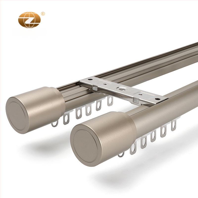 Aliuminio lydinio užuolaidų lazda, Modelis 491 apatinė bėginė juosta; Priedai: dekoratyvinė galvutė, ritė, laikiklis, tarpiklis; Stilius: šiuolaikinis paprastumas (Modelis: 491; Medžiaga: aliuminio lydinys; Tipas: užuolaidų lazda; Priedai: dekoratyvinė gal