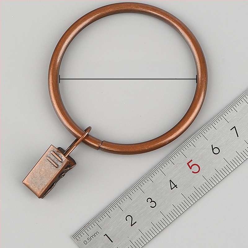 Nerūdijančio plieno užuolaidų žiedas su klipu, apvalus dušo užuolaidų žiedas Romos stiebui