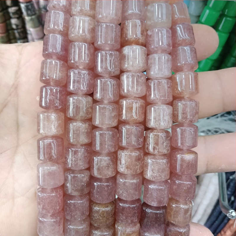 Κυλινδρικές χάντρες αχάτη από φυσική πέτρα για κοσμήματα – χειροποίητη λείανση, φυσικό μοτίβο