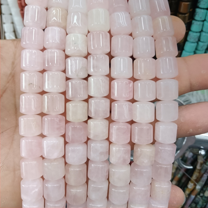 Κυλινδρικές χάντρες αχάτη από φυσική πέτρα για κοσμήματα – χειροποίητη λείανση, φυσικό μοτίβο