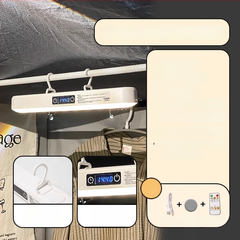 Naktinė lemputė šalia lovos su ABS gaubtu, balsinis valdymas, įmontuota baterija, įtampa iki 36V, CRI ≥95