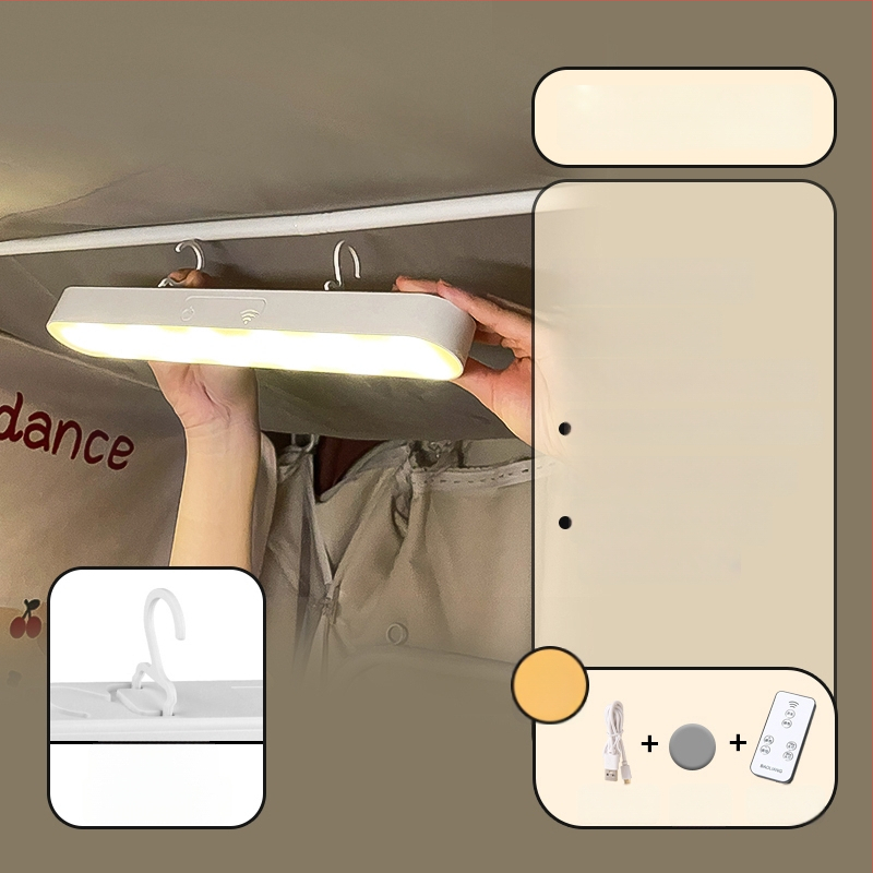 Naktinė lemputė šalia lovos su ABS gaubtu, balsinis valdymas, įmontuota baterija, įtampa iki 36V, CRI ≥95