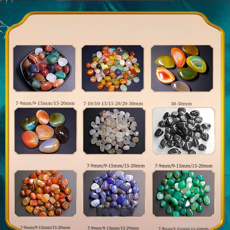 Χαλικά αχάτη για διακόσμηση ενυδρείου (Κρύσταλλος: αχάτης; Εμφάνιση: ωμός λίθος; Χρήση: διακόσμηση ενυδρείου)