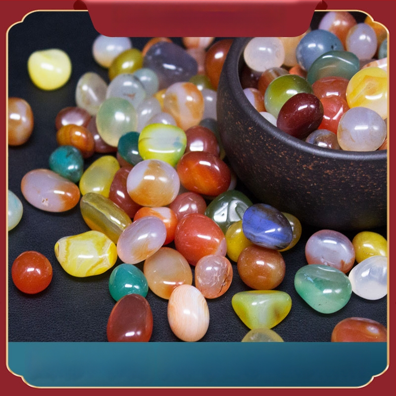 Χαλικά αχάτη για διακόσμηση ενυδρείου (Κρύσταλλος: αχάτης; Εμφάνιση: ωμός λίθος; Χρήση: διακόσμηση ενυδρείου)