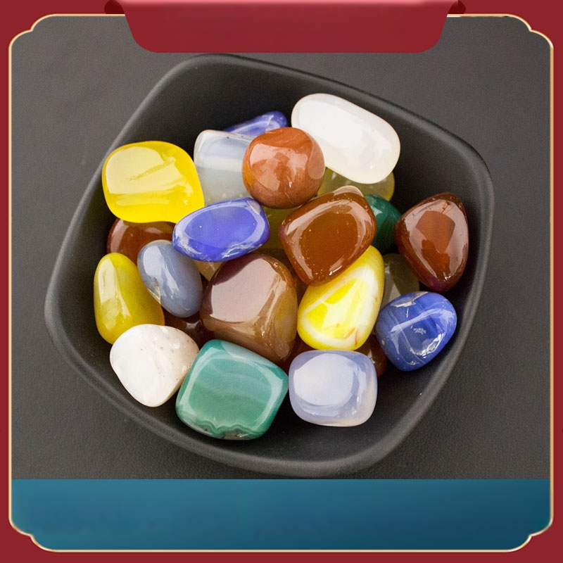 Χαλικά αχάτη για διακόσμηση ενυδρείου (Κρύσταλλος: αχάτης; Εμφάνιση: ωμός λίθος; Χρήση: διακόσμηση ενυδρείου)