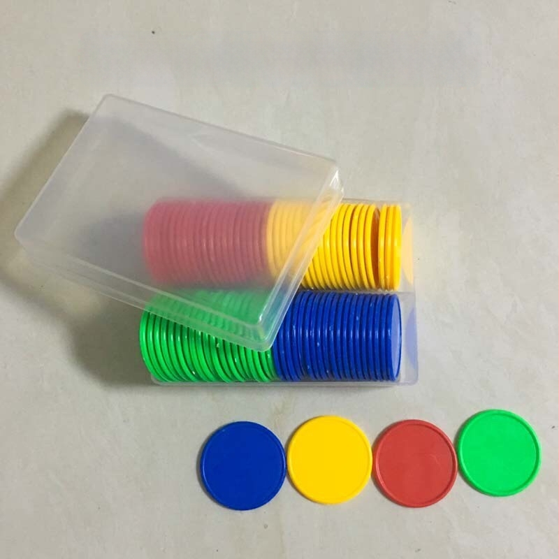 Mahjongi žetoonid – tühjad, väärtuseta, ümmargused kettad, 1 mm paksus