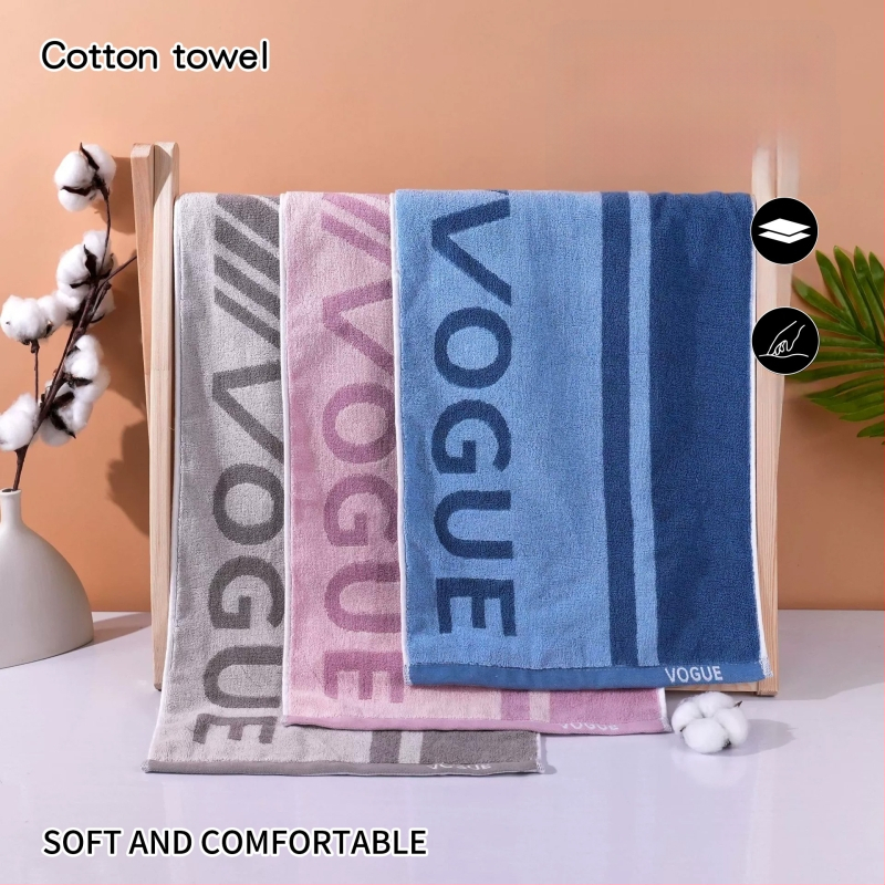 Medvilninis veido rankšluostis suaugusiems, storas ir sugeriančios, logotipo pritaikymas; siūlai 32s; svoris 100–120 g; apdaila: siuvimas, džakardas