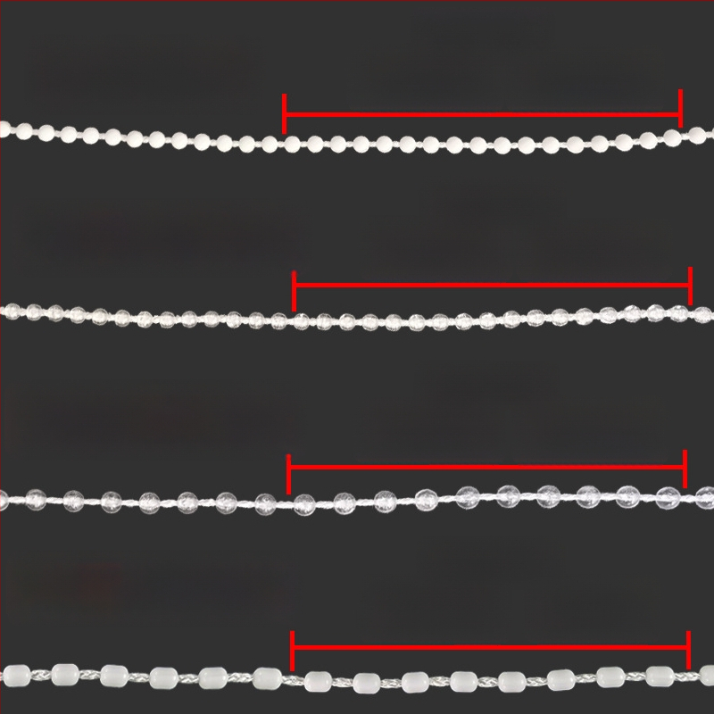 Κορδόνι κουρτινών με χάντρες για ρολοκουρτίνες, άξονας περιστροφής επάνω-κάτω, χειροκίνητος μηχανισμός έλξης, ύφασμα από μετάξι, κωδ. F96T58S85MMJ7J