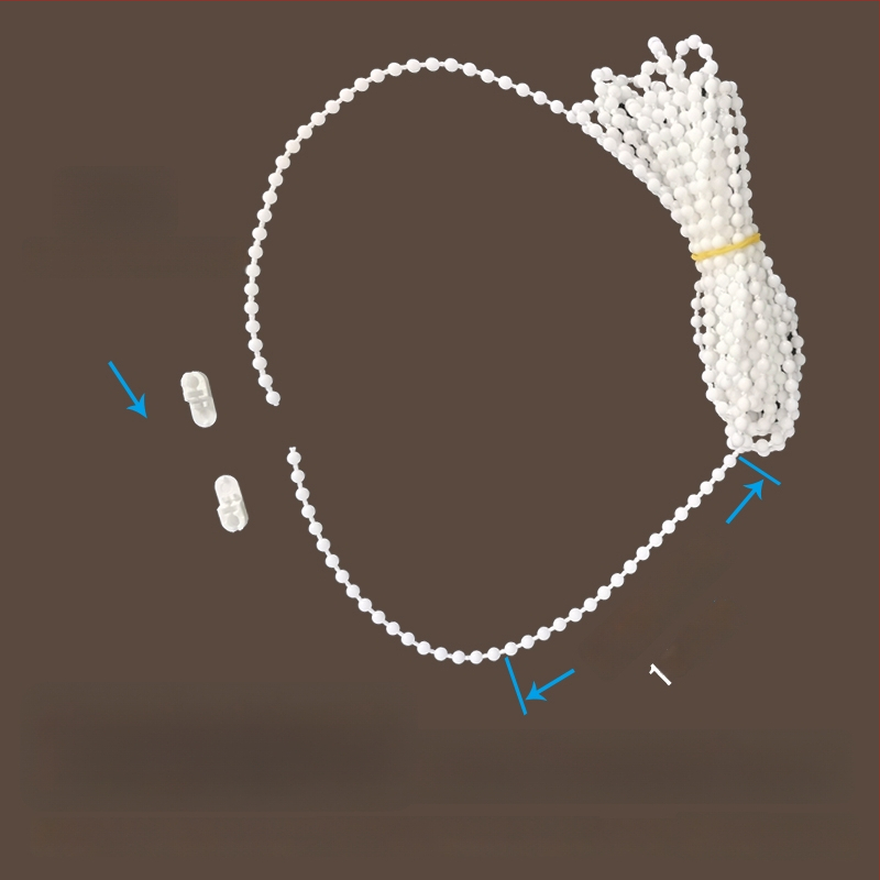 Κορδόνι κουρτινών με χάντρες για ρολοκουρτίνες, άξονας περιστροφής επάνω-κάτω, χειροκίνητος μηχανισμός έλξης, ύφασμα από μετάξι, κωδ. F96T58S85MMJ7J