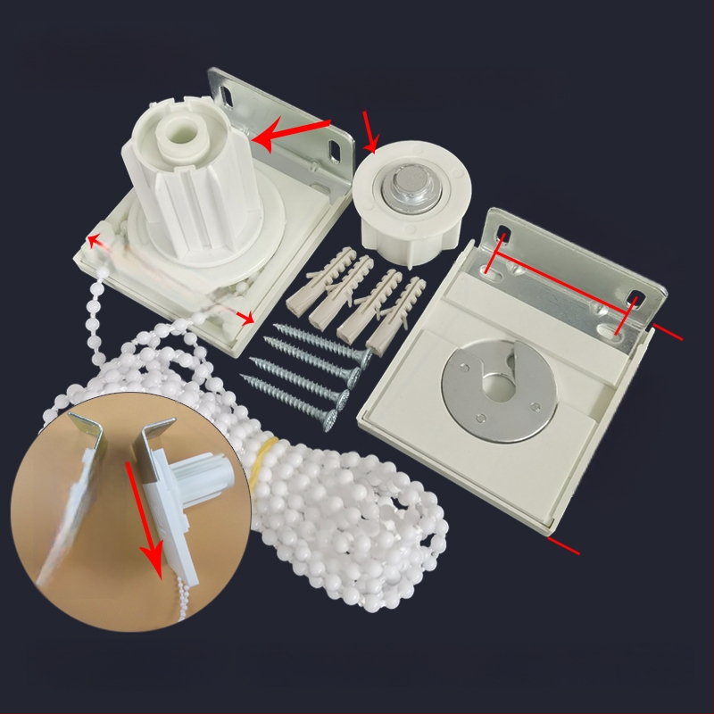 Κορδόνι κουρτινών με χάντρες για ρολοκουρτίνες, άξονας περιστροφής επάνω-κάτω, χειροκίνητος μηχανισμός έλξης, ύφασμα από μετάξι, κωδ. F96T58S85MMJ7J