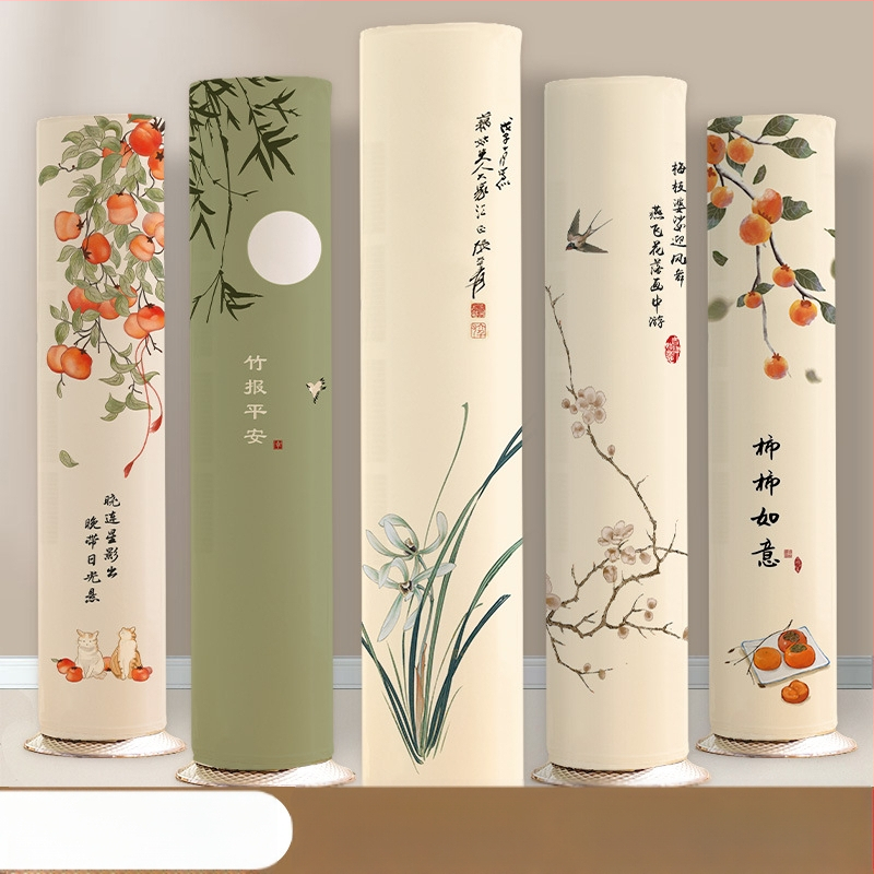 Vertikaalse kliimaseadme kate — täielik katvus, silindriline kapp, universaalne kõigile brändidele, kaasaegne minimalistlik stiil