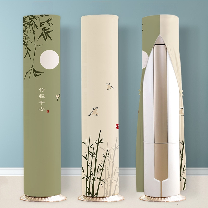 Vertikaalse kliimaseadme kate — täielik katvus, silindriline kapp, universaalne kõigile brändidele, kaasaegne minimalistlik stiil