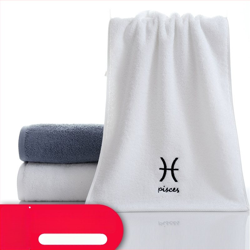 Veido rankšluostis iš 100% medvilnės, Siuvinėtas logotipas, 32S siūlai, Svoris 100–120 g, Pritaikomas