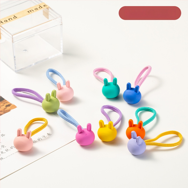 Bērnu augsti elastīgas matu gumijas, rokdarbiem, akrila materiāls, Princeses sērija, modeļi: Sirds/Kvadrāts/Lācis/Zvaigzne/Zaķis, iepakojumā 10 gab.