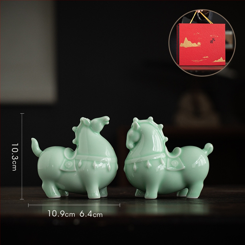Κεραμικό διακοσμητικό άλογο Ταν για το σαλόνι – κινεζικό στυλ, ημιχειροποίητο, ιδανικό δώρο για επιχειρήσεις ή γενέθλια