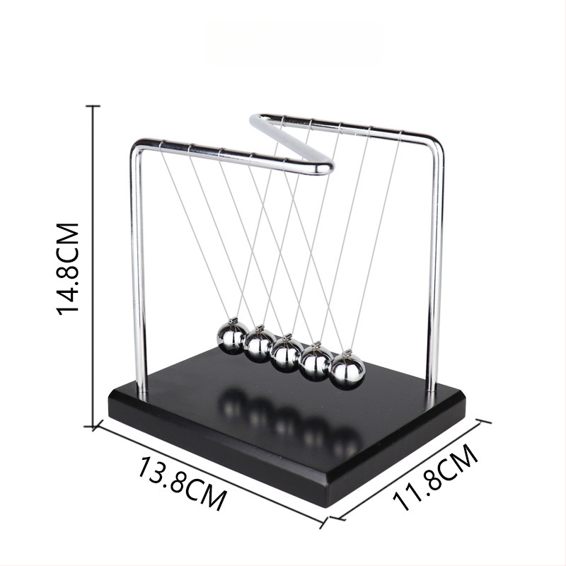 Njutono pendulio dekoras su magnetine levitacija — modernus minimalistinis dizainas, unikali prekė