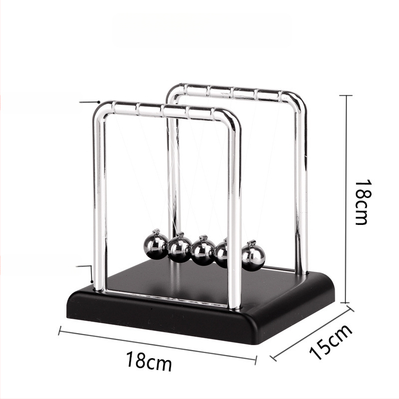 Njutono pendulio dekoras su magnetine levitacija — modernus minimalistinis dizainas, unikali prekė