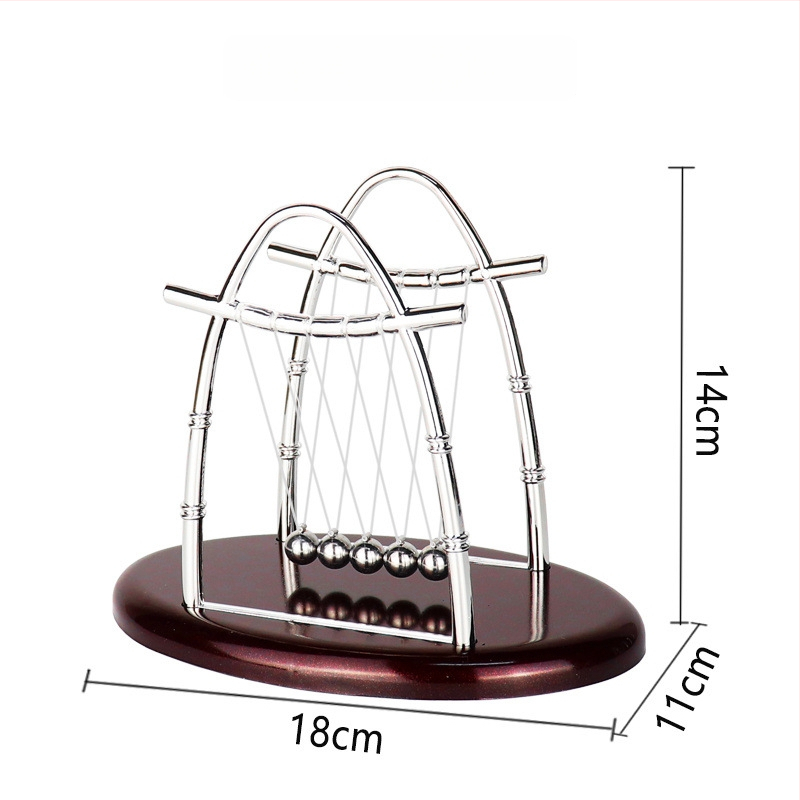 Njutono pendulio dekoras su magnetine levitacija — modernus minimalistinis dizainas, unikali prekė
