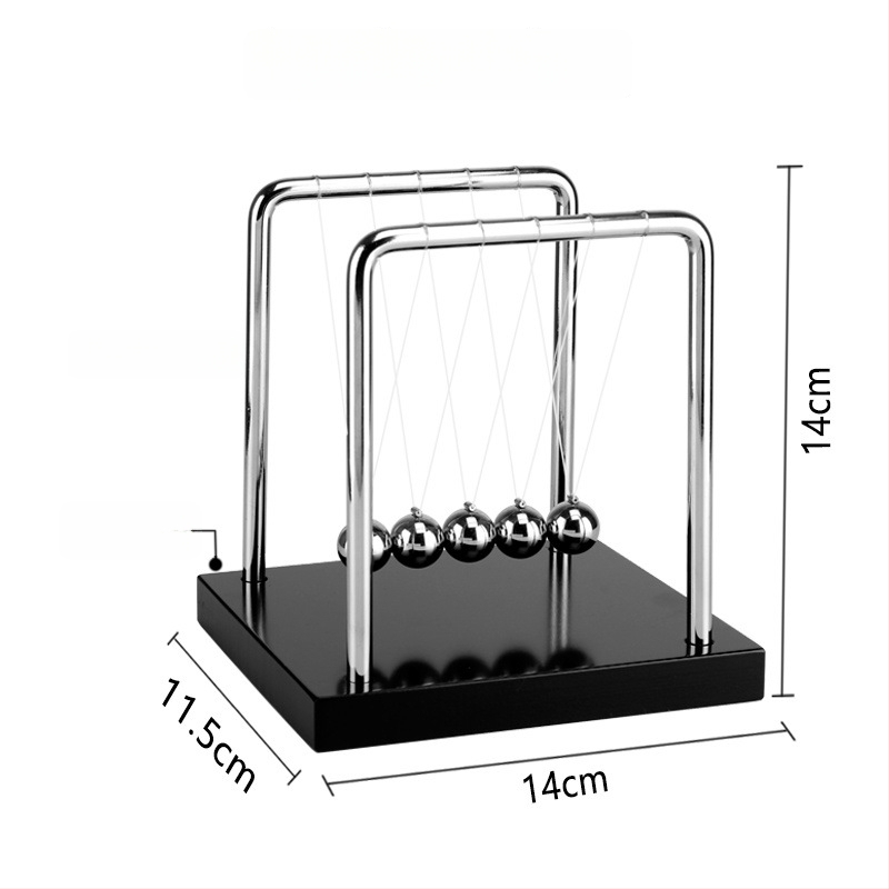 Njutono pendulio dekoras su magnetine levitacija — modernus minimalistinis dizainas, unikali prekė
