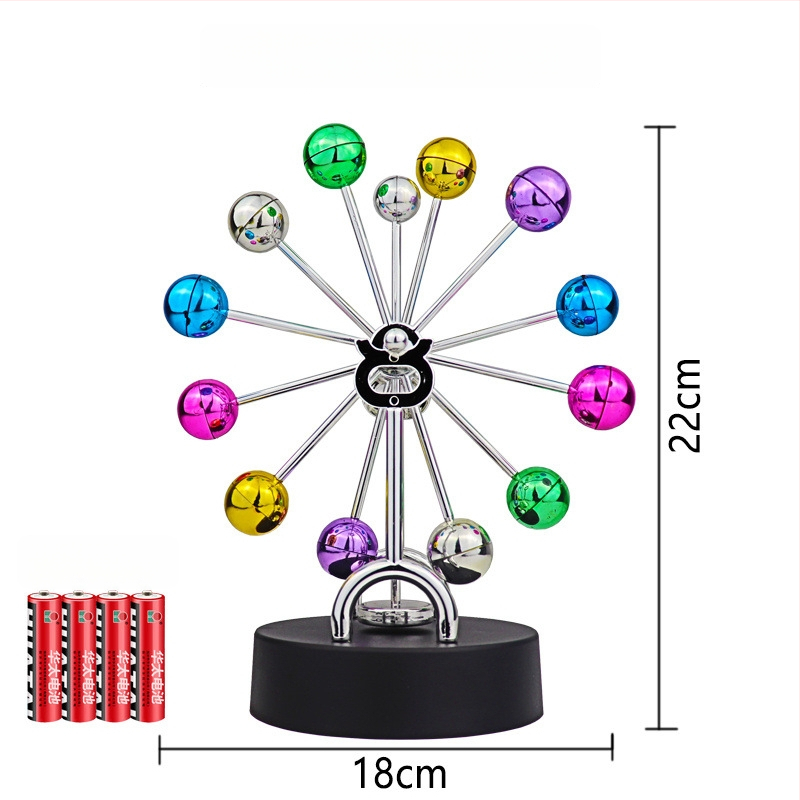 Njutono pendulio dekoras su magnetine levitacija — modernus minimalistinis dizainas, unikali prekė