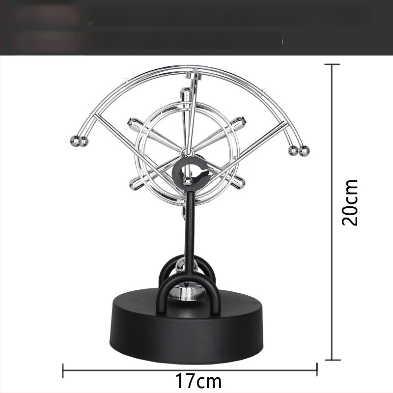 Njutono pendulio dekoras su magnetine levitacija — modernus minimalistinis dizainas, unikali prekė