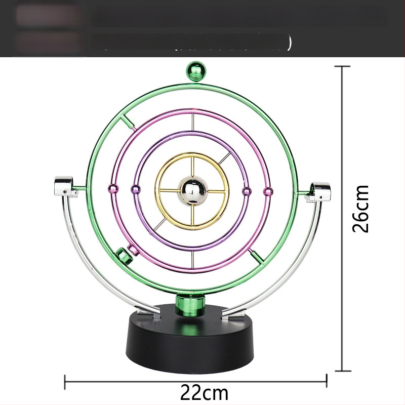 Njutono pendulio dekoras su magnetine levitacija — modernus minimalistinis dizainas, unikali prekė