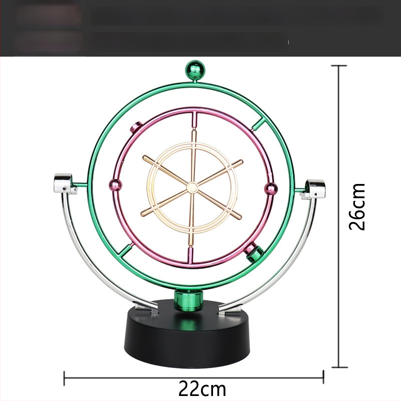 Njutono pendulio dekoras su magnetine levitacija — modernus minimalistinis dizainas, unikali prekė