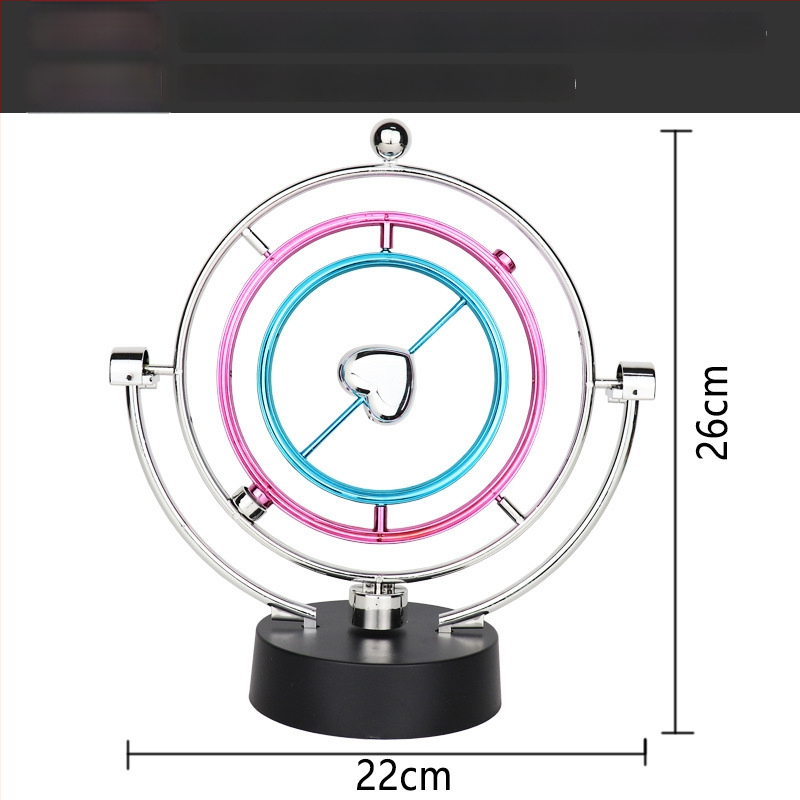 Njutono pendulio dekoras su magnetine levitacija — modernus minimalistinis dizainas, unikali prekė