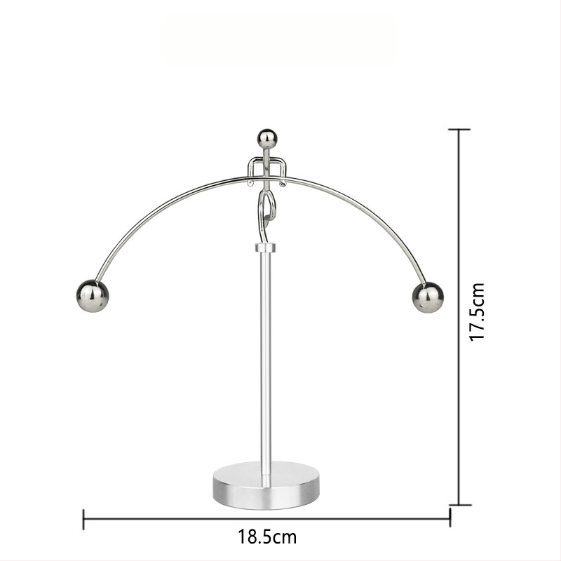 Njutono pendulio dekoras su magnetine levitacija — modernus minimalistinis dizainas, unikali prekė