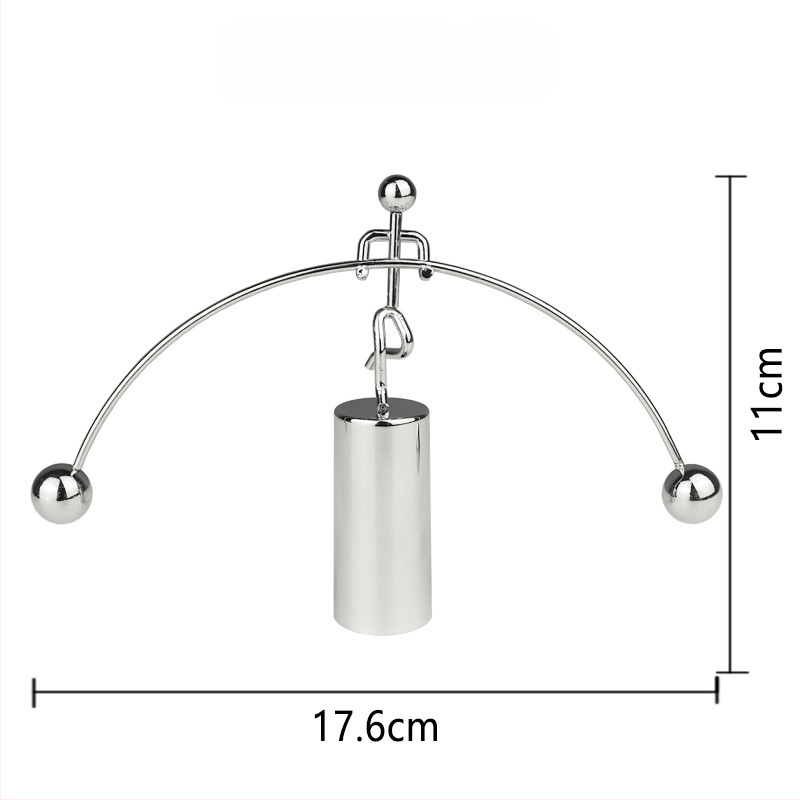 Njutono pendulio dekoras su magnetine levitacija — modernus minimalistinis dizainas, unikali prekė