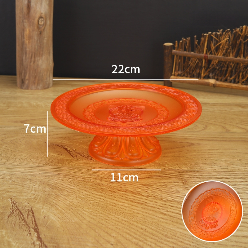 Budistų aukojimo lėkštė, plastikinė, retro stilius (Paviršiaus technologija 37590057295; įprastas įpakavimas)