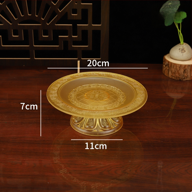 Budistų aukojimo lėkštė, plastikinė, retro stilius (Paviršiaus technologija 37590057295; įprastas įpakavimas)