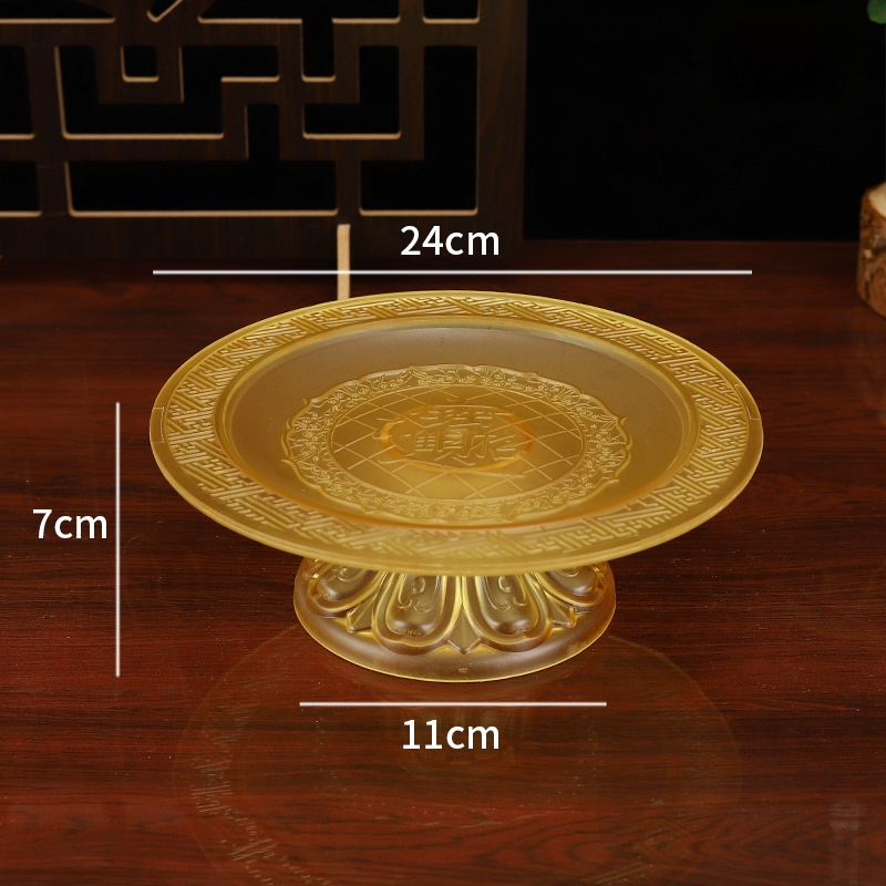 Budistų aukojimo lėkštė, plastikinė, retro stilius (Paviršiaus technologija 37590057295; įprastas įpakavimas)