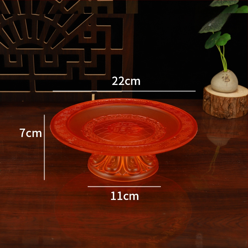 Budistų aukojimo lėkštė, plastikinė, retro stilius (Paviršiaus technologija 37590057295; įprastas įpakavimas)