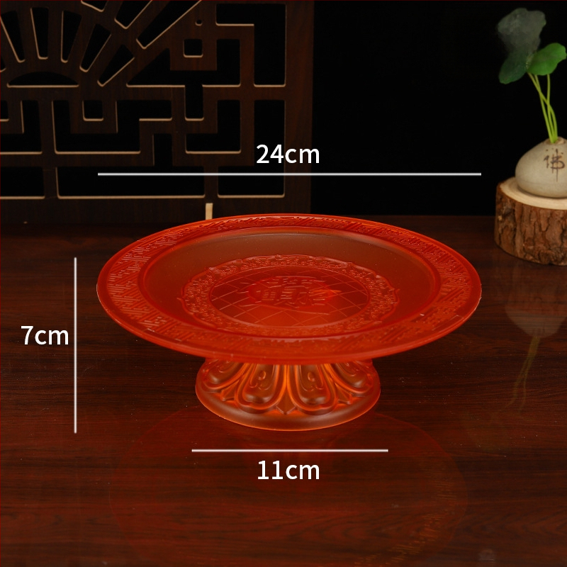 Budistų aukojimo lėkštė, plastikinė, retro stilius (Paviršiaus technologija 37590057295; įprastas įpakavimas)