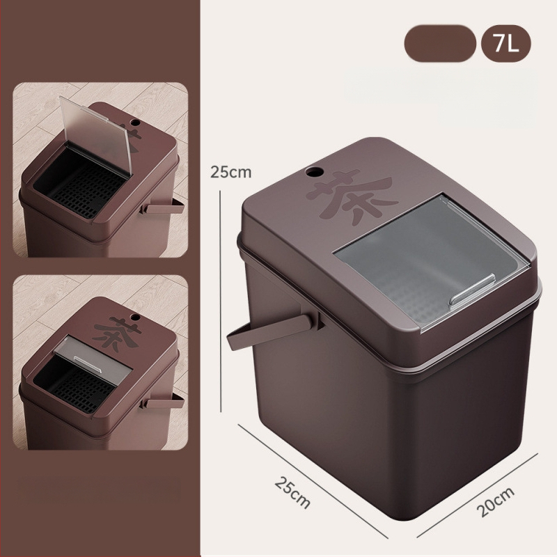 Κουβάς τσαγιού με αποστράγγιση και δίσκο υπολειμμάτων τσαγιού, ξύλινος, κινεζικού στυλ, εκτύπωση λογοτύπου, ποιότητα πρώτης κατηγορίας