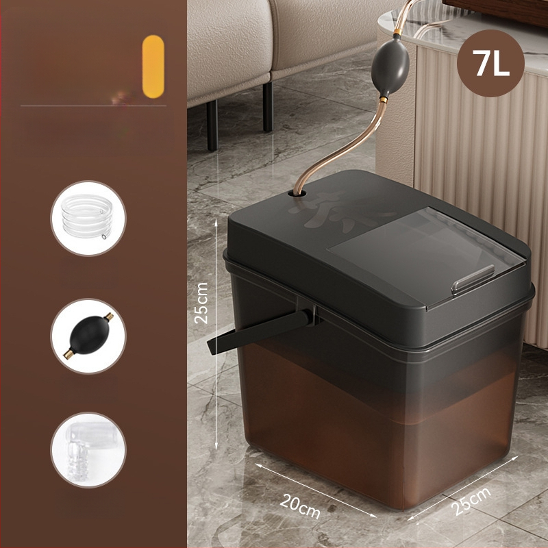 Κουβάς τσαγιού με αποστράγγιση και δίσκο υπολειμμάτων τσαγιού, ξύλινος, κινεζικού στυλ, εκτύπωση λογοτύπου, ποιότητα πρώτης κατηγορίας