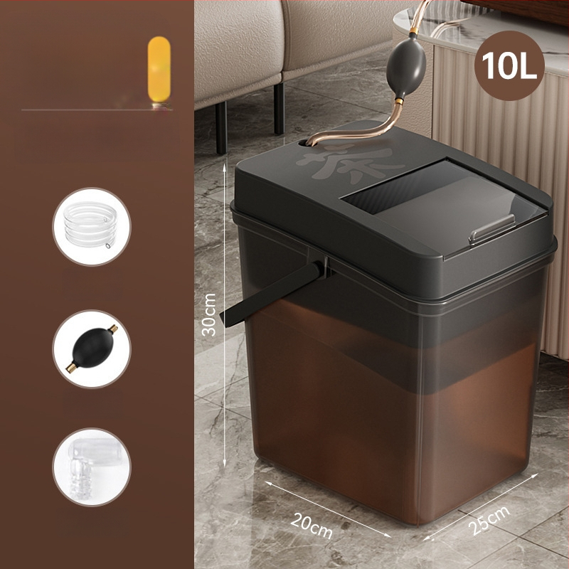 Κουβάς τσαγιού με αποστράγγιση και δίσκο υπολειμμάτων τσαγιού, ξύλινος, κινεζικού στυλ, εκτύπωση λογοτύπου, ποιότητα πρώτης κατηγορίας