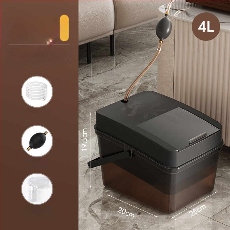 Κουβάς τσαγιού με αποστράγγιση και δίσκο υπολειμμάτων τσαγιού, ξύλινος, κινεζικού στυλ, εκτύπωση λογοτύπου, ποιότητα πρώτης κατηγορίας