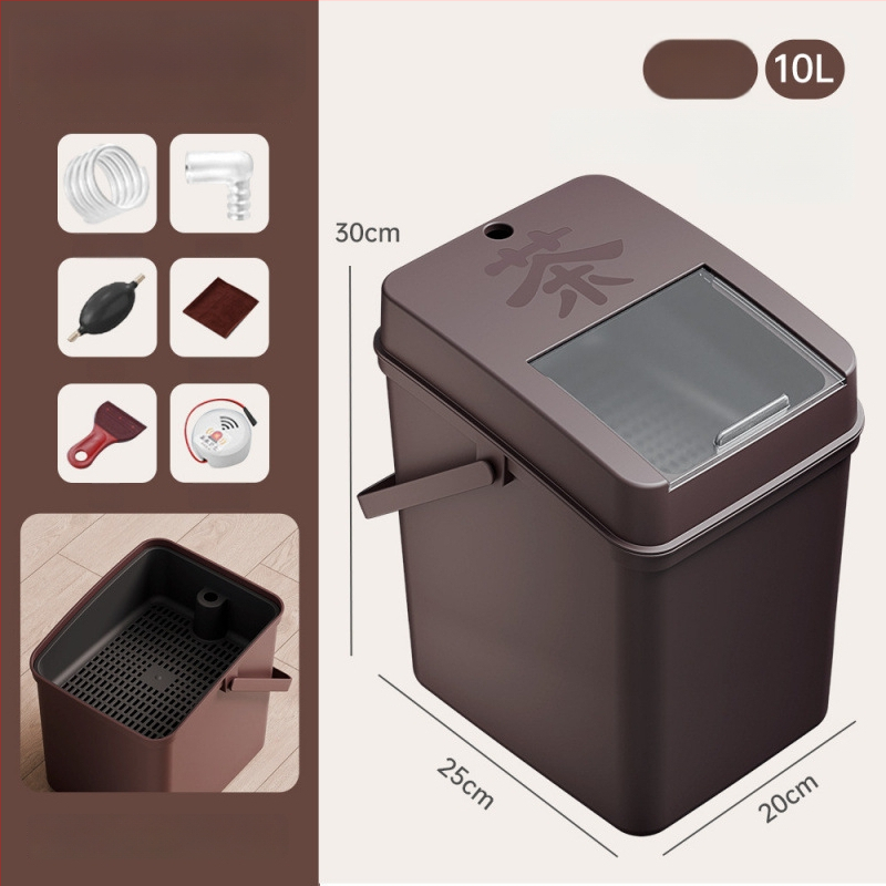 Κουβάς τσαγιού με αποστράγγιση και δίσκο υπολειμμάτων τσαγιού, ξύλινος, κινεζικού στυλ, εκτύπωση λογοτύπου, ποιότητα πρώτης κατηγορίας