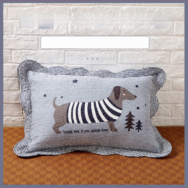 Siuvinėtas pagalvės užvalkalas, 100% medvilnė, kaimiškas korėjietiškas mielas stilius, tie-dye
