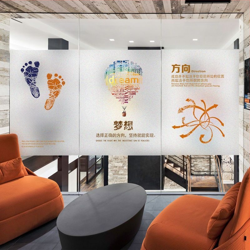 Stiklo dekoratyvinė plėvelė — lipni, PVC medžiaga, geometrinis raštas, 1 vnt., svetainė