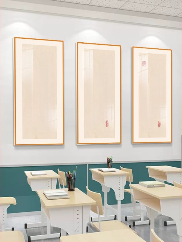Стенен стикер за класна стая: китайски стил вдъхновяващи лозунги, водоустойчив PVC материал, текстов дизайн (букви/числа/текст), модерен минималистичен стил с огледален ефект