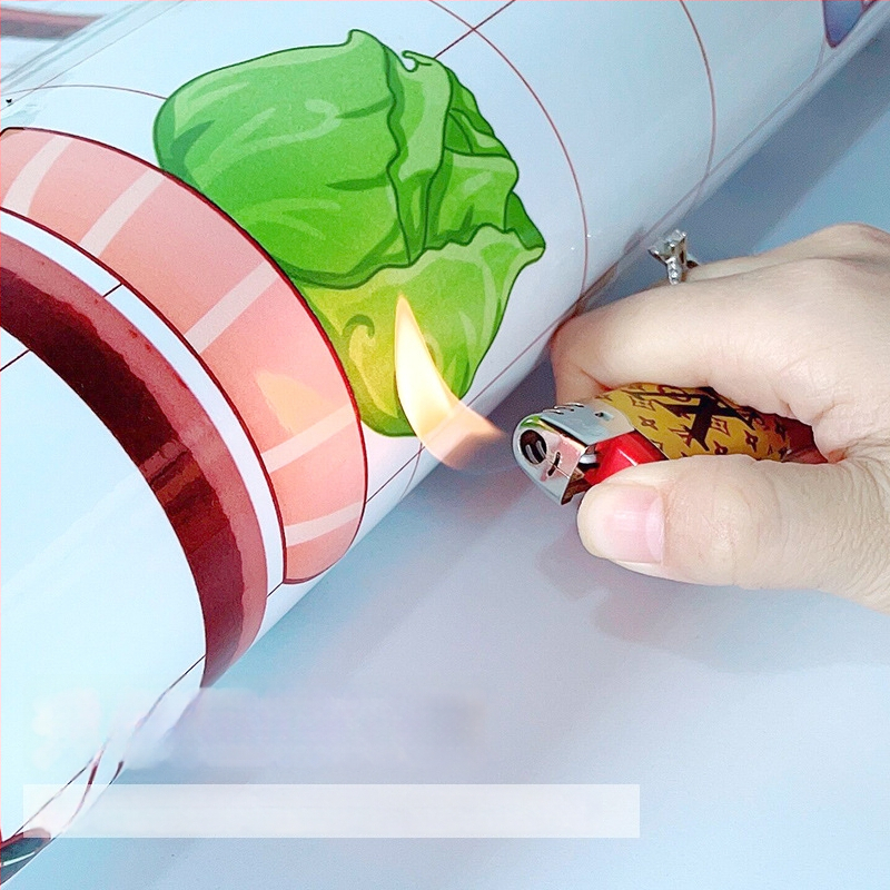 Кухненски стенен стикер против мазнини, хартия, карикатурен принт, 1 бр.