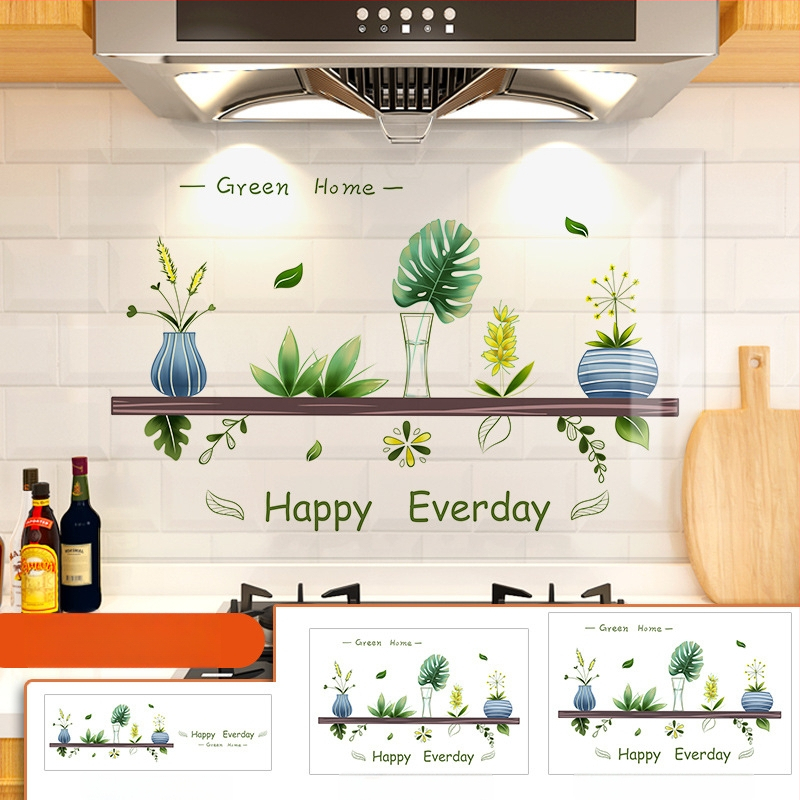 Кухненски стенен стикер против мазнини, хартия, карикатурен принт, 1 бр.