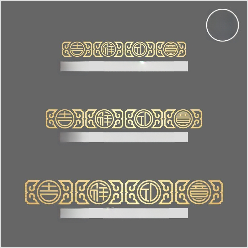 Стенно стикер - триизмерен PVC декор, противопожарна функция, китайски стил, за външни пространства