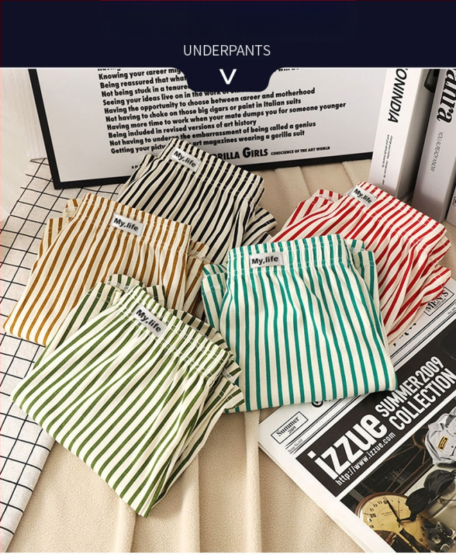 Мъжки памучни боксерки, свободен крой, модел райета/мрежа, основен плат 95-100% памук, средна талия