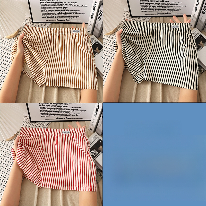 Мъжки памучни боксерки, свободен крой, модел райета/мрежа, основен плат 95-100% памук, средна талия