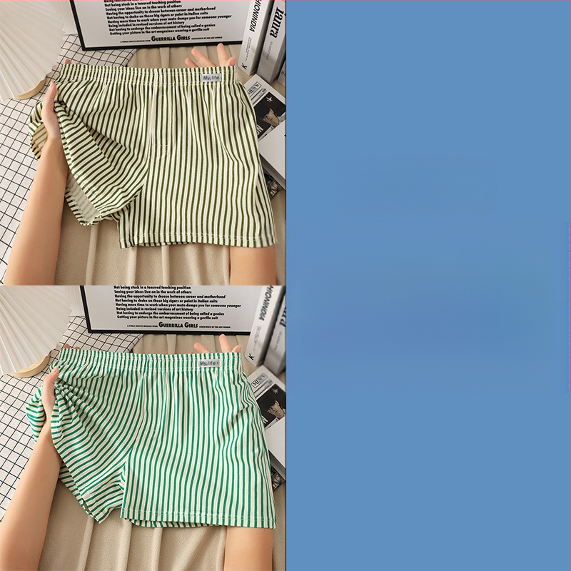 Мъжки памучни боксерки, свободен крой, модел райета/мрежа, основен плат 95-100% памук, средна талия