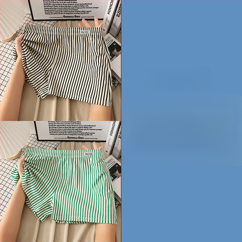 Мъжки памучни боксерки, свободен крой, модел райета/мрежа, основен плат 95-100% памук, средна талия